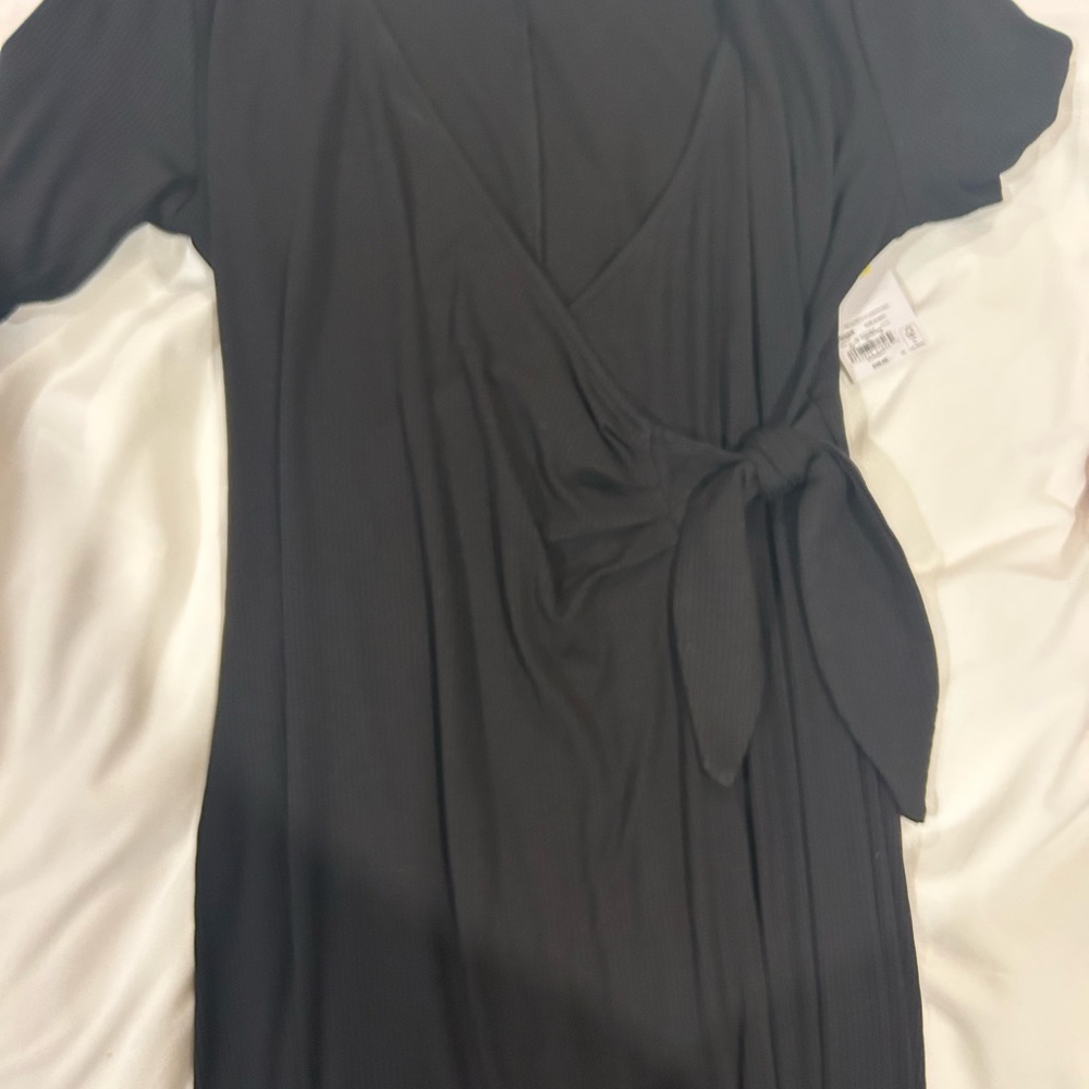 Elegant Black Wrap Dress